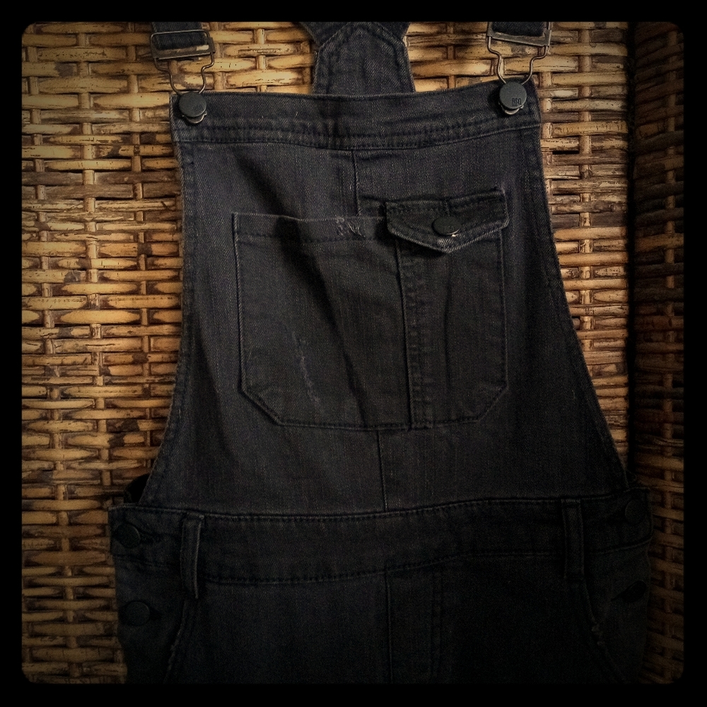 RSQ distressed overalls